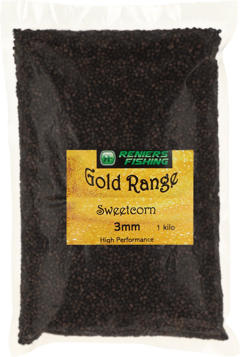 Reniers Fishing Gold Range Purple Methodfeeder Pellets 2mm - Smaak : Sweetcorn