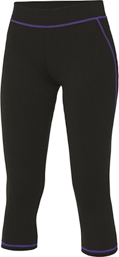 Pantalon/Legging d'entraînement Cool Capri pour femme Noir/Violet - XL