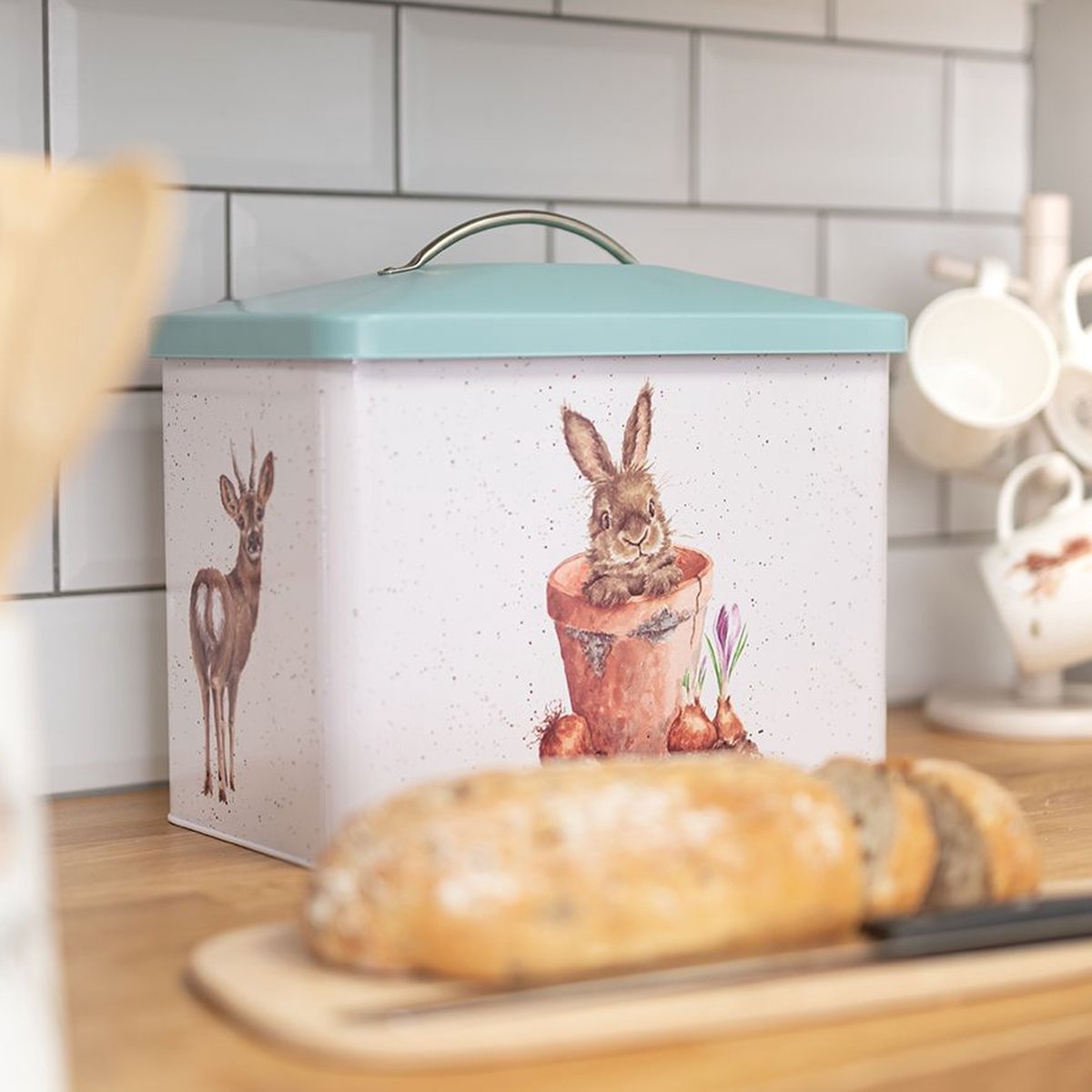Wrendale Broodtrommel / Groot Bewaarblik - 'The Country Set' Country Animal Bread Bin