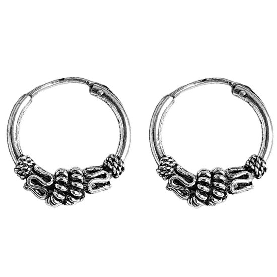 Fako Bijoux® - Boucles d'oreilles Bali - Nairobi - 15mm - Couleur argent