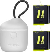 TELESIN Allin Box Chargeur étanche 3 emplacements adapté pour GoPro Hero 9 / 10 / 11 + 2 Batteries