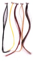Extensions de cheveux avec spirale/ressort 5 pièces courtes