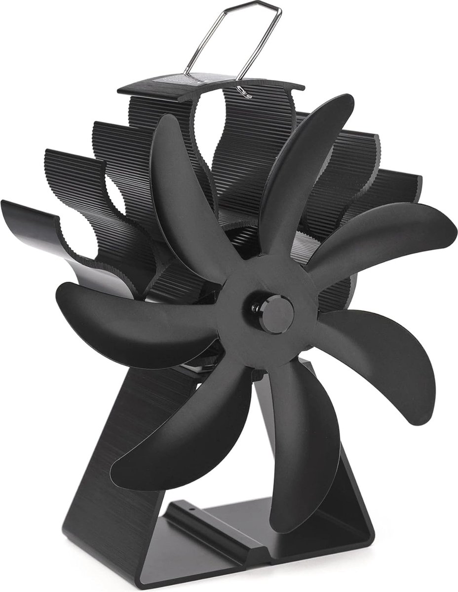 Goedkoopste 7 Bladen Kachel Ventilator voor Houtkachels - Eco Vriendelijke Warmtecirculatie en Stille Werking
