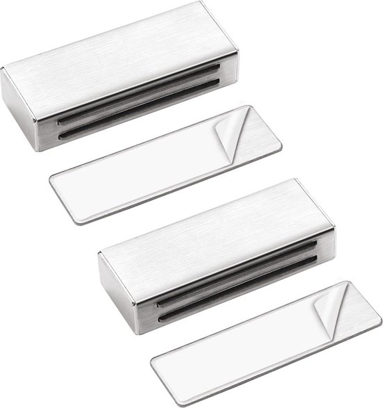 eliga Türmagnet 22 mm mit U-Haftblech für Glastüren 6 mm