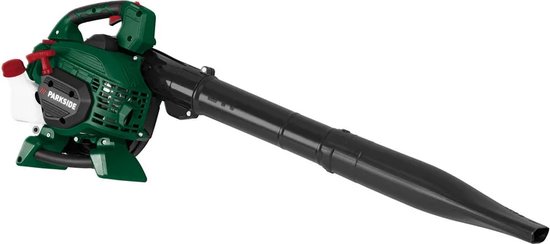 PARKSIDE® Benzine bladblazer en bladzuiger 0,9 kW (1,22 PS) - Snelheid: 266 km/u - Volume opvangzak: 50 L - 3in1: Efficiënte zuiger, krachtige blazer, geïntegreerde hakselfunctie - Metalen mes hakselaar voor reductie van het bladvolume