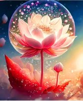 Huntex Peinture de diamants Adultes - Peinture de diamants Enfants - Forfait Peinture de diamants Complet - Bloem dans Bulle - 30x40 cm
