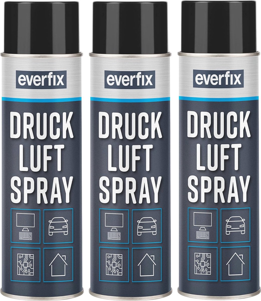 Persluchtspray voor het reinigen van pc en laptop - 3 x 500 ml
