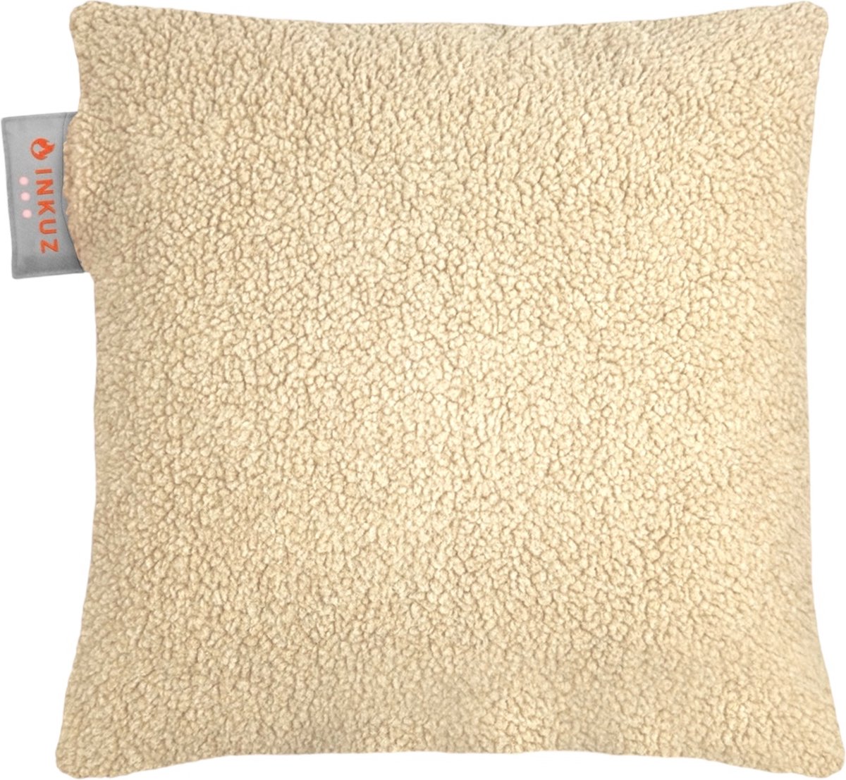 Inkuz Warmtekussen - Infrarood - Draadloos - Teddy - Beige - Gote powerbank - Oplaadbaar - Warmte kussen - 45x45