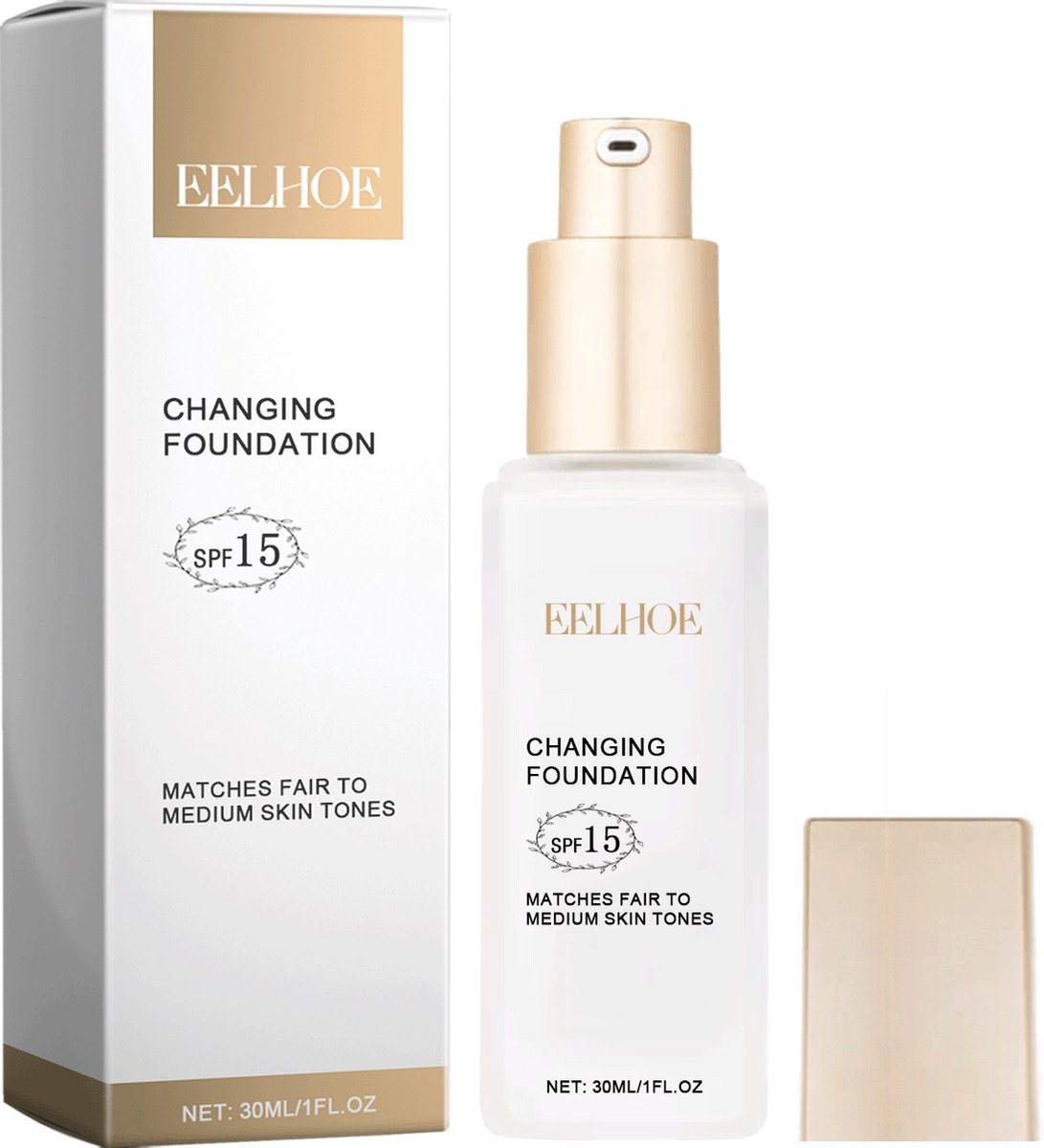EELHOE - kleurveranderende foundation - changing foundation - foundation crème - foundation - SPF 15 - 30 ML