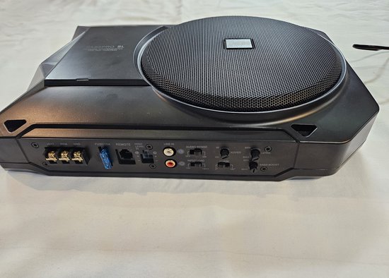 FUNYSF 8 Slim Car Under Seat Active Subwoofer 12V 600W Power Amplifier, Zwart