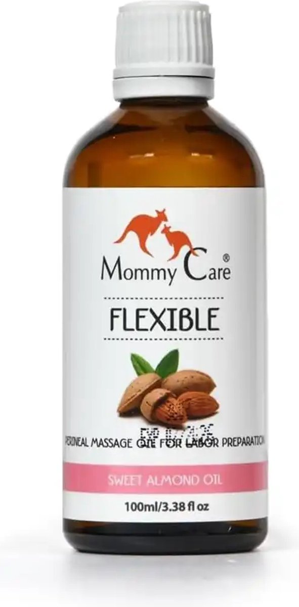 Goedkoopste Mommy Care Flexible - Perineum Massageolie - 100ml - Zoete amandelolie - Gecertificeerd biologisch - 100 natuurlijk - Voorbereiding op de bevalling - Herstel na de bevalling