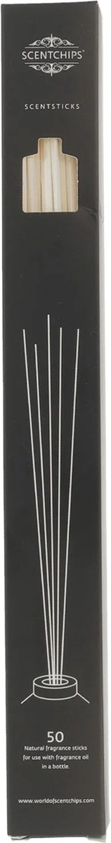 Geurstokjes naturel 3 mm x 30 cm lengte, 50 stuks in doosje