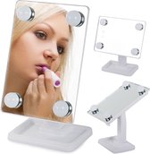 Bol.com Hollywood Make-Up Spiegel - Met LED Verlichting - Wit - 30 x 18 cm aanbieding