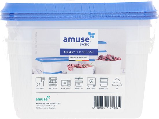 Amuse® | Congélateur Alaska | 6 pièces | 1000 ml | Boîte de rangement