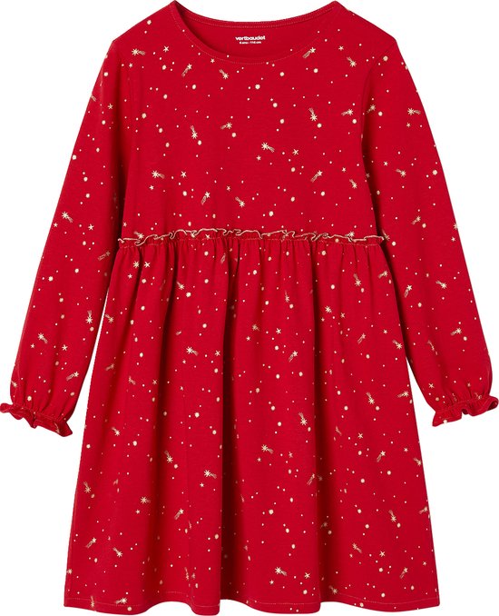 Vertbaudet Robe de fête motifs étoiles irisés fille