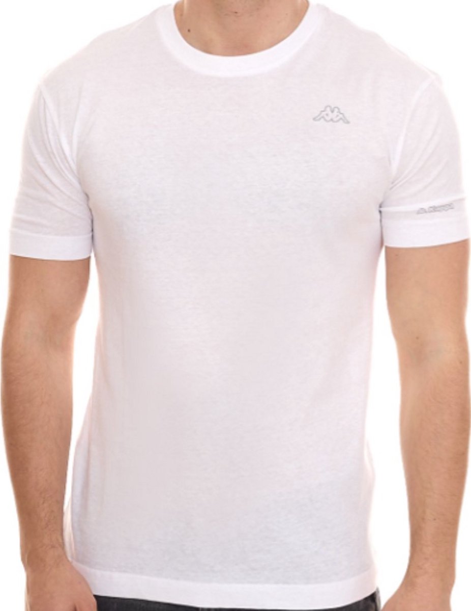 Kappa - 2 Pack - Heren - T-Shirts - Ronde Hals - Wit - Maat XXL