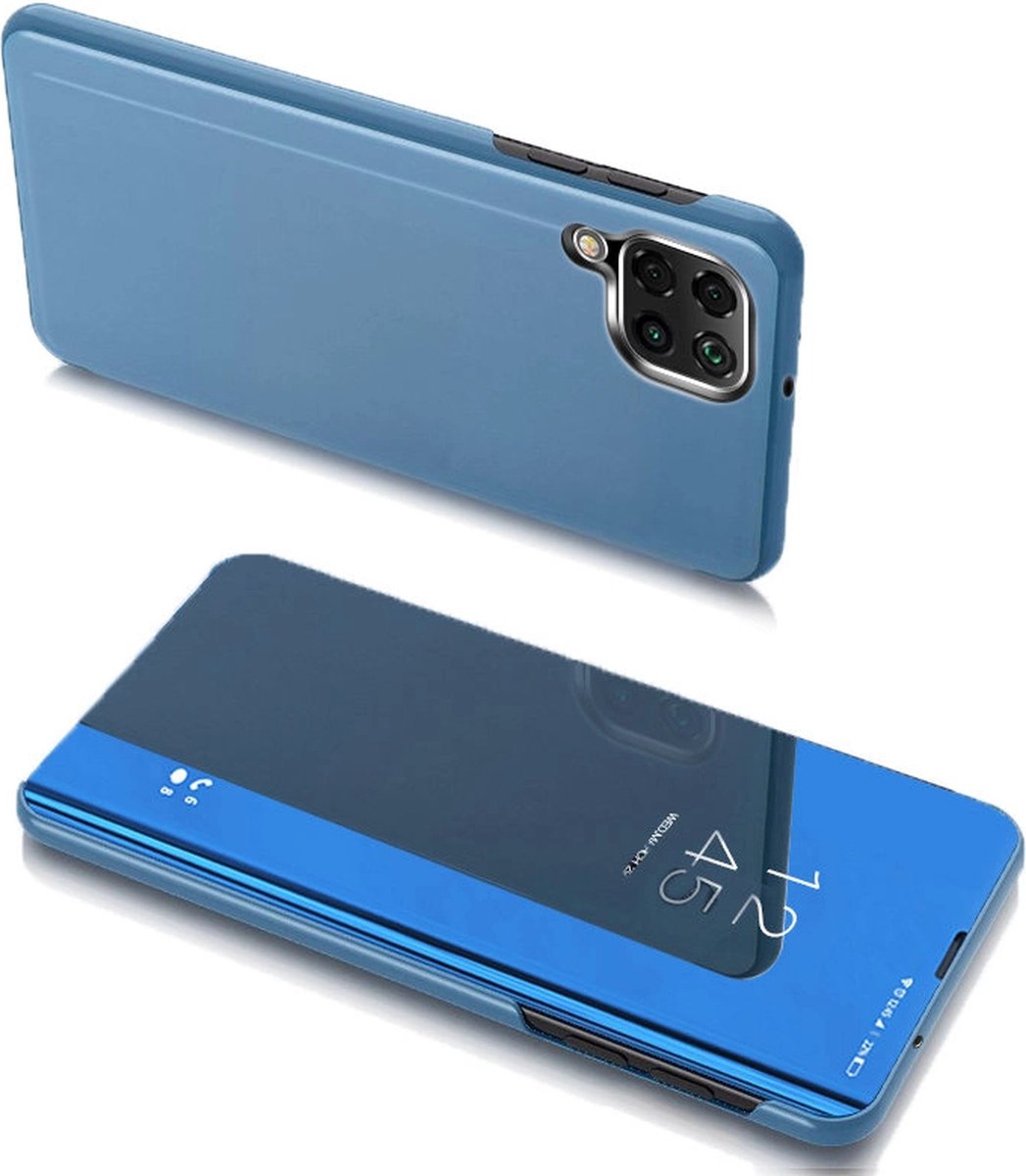 Clear - View - Case flip cover voor Samsung Galaxy A22 4G blauw