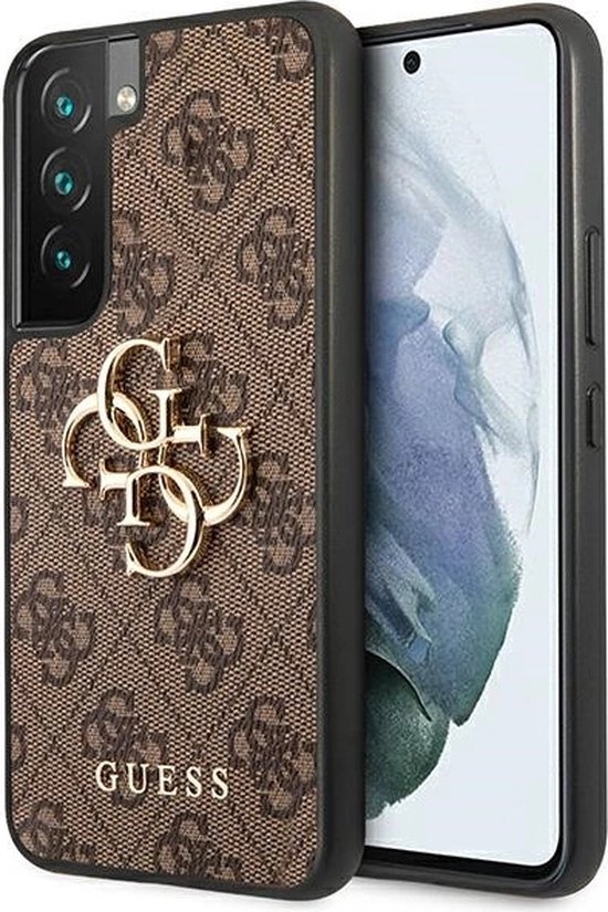 Guess Golden Logo Samsung Galaxy S22 hoesje - Bruin