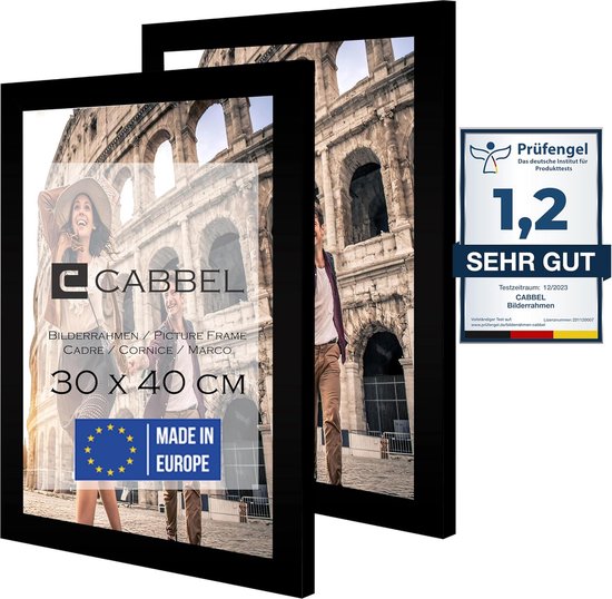 DR35 fotolijst 68 x 44 cm (wit hoogglans), 35 mm breed MDF-houten frame op maat gemaakt incl. ontspiegelde anti-reflex acrylglasplaat, stabiele achterwand en hangers