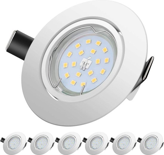 Ronde LED Inbouwspots met Dimbare Fitting