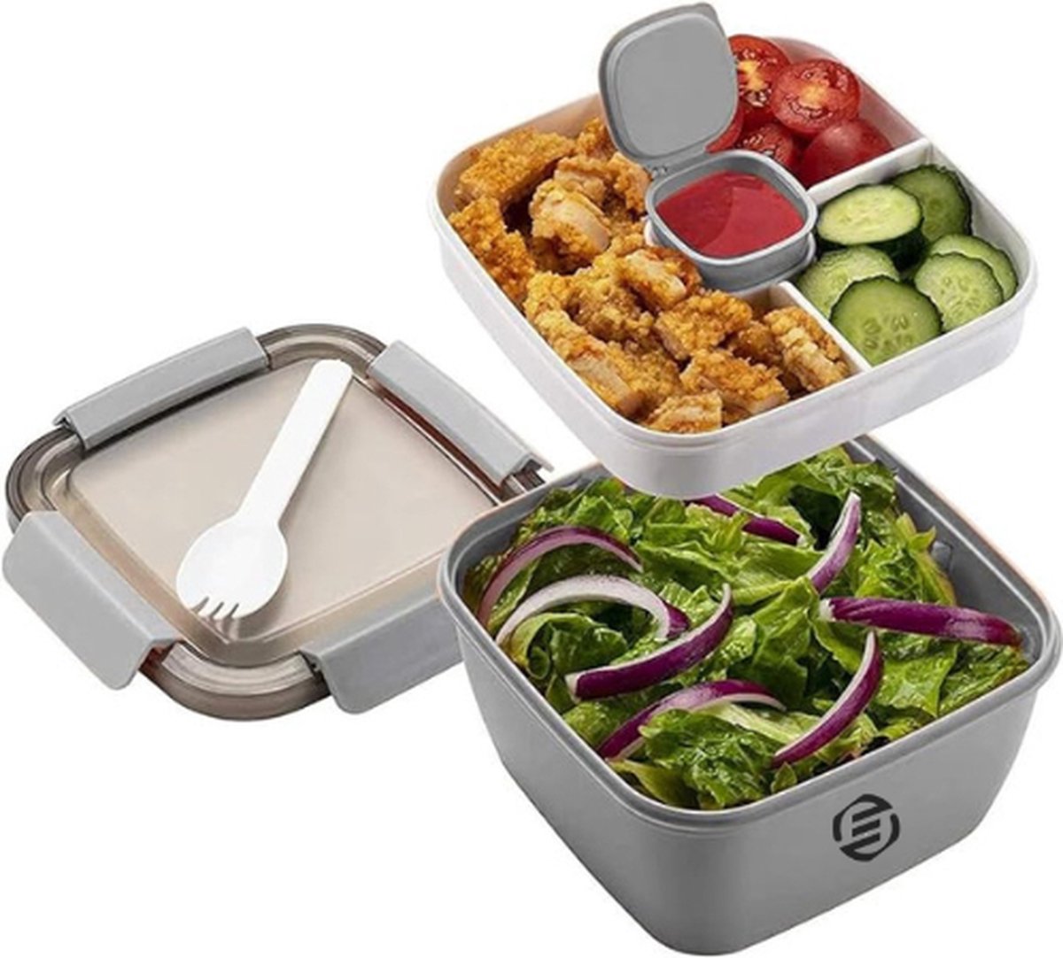 Equivera Lunchbox Lunch Trommel Broodtrommel Saladebox- Zakelijk Reizen School Back To School Voor Kinderen Voor Volwassenen
