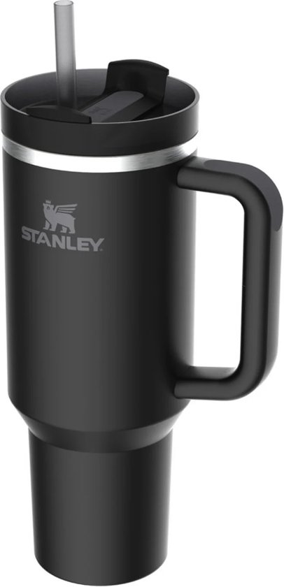 Stanley Quencher H2.0 Flowstate Tumbler - Black - 1.2L - RVS - Stanley Cup met Rietje en Handvat - Thermosbeker - Thermosfles - Beker - Drinkbeker - Drinkfles - Fles - Mug - Waterfles