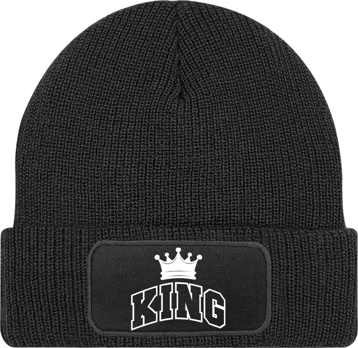 Muts voor hem - cadeau mannen - Zwart - 100% Soft-Touch acrylic - King