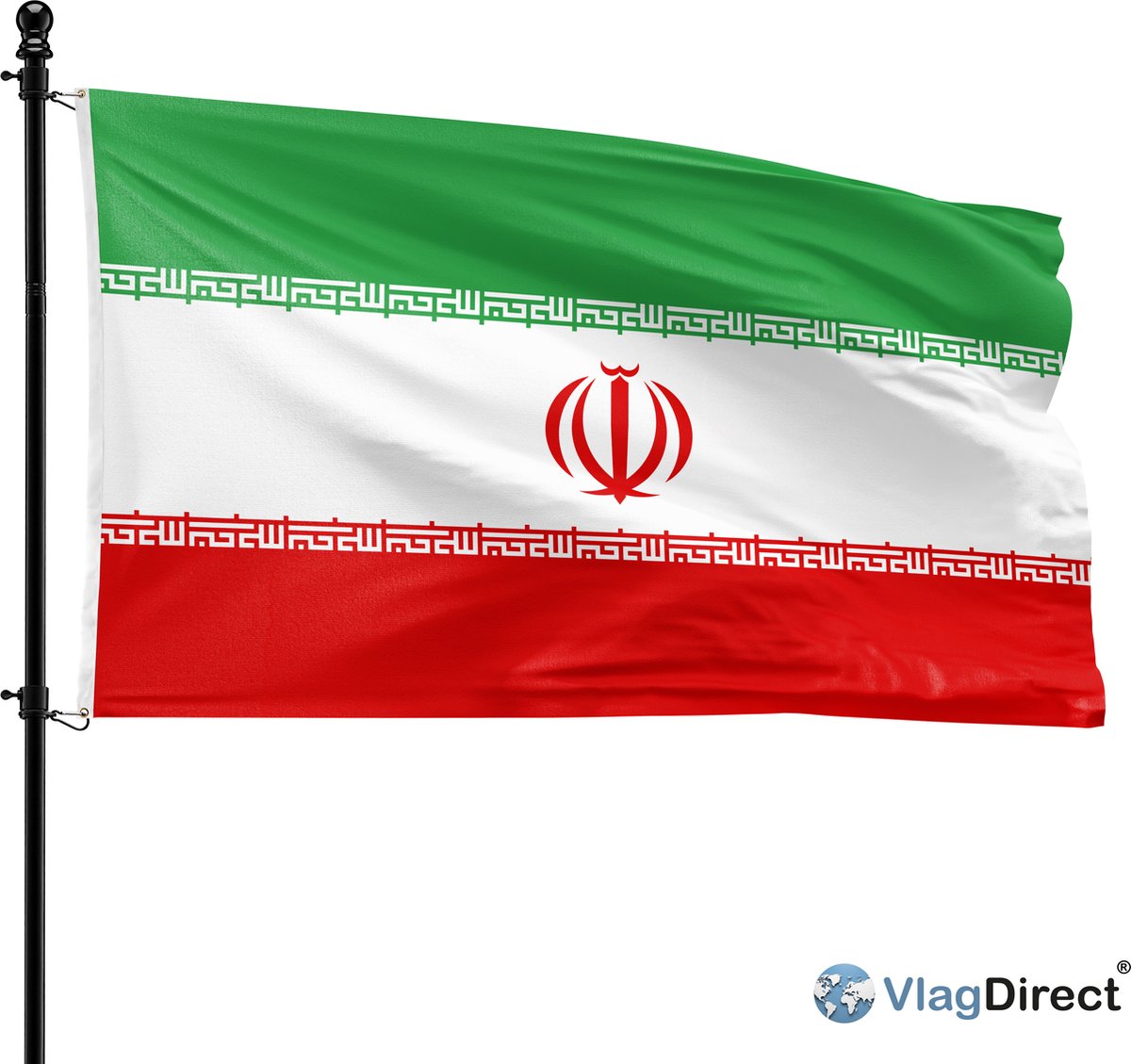 VlagDirect - Iraanse vlag - Iran vlag - 90 x 150 cm.