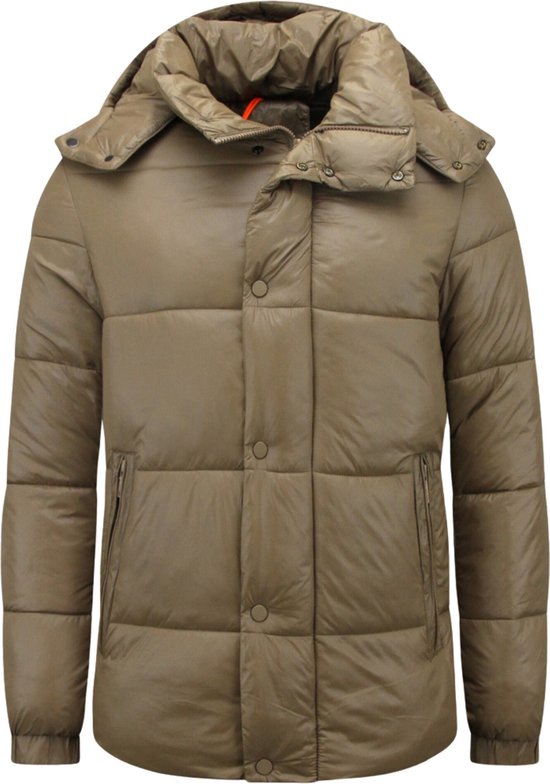 Warme Winterjas Heren - Puffer Jacket Mannen - Gewatteerde Jas - 8055 - Bruin
