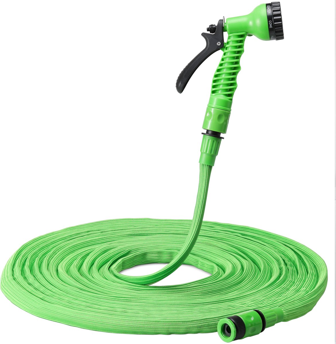 Navaris flexibele tuinslang 11,25 - 22,5 m - Inclusief sproeikop met 7 functies en kraanaansluiting - Opvouwbare rekbare waterslang - Water tuin slang