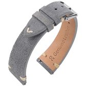 HIRSCH Uniseks horlogeband nubuckleer model Osiris 18 mm, Riemen