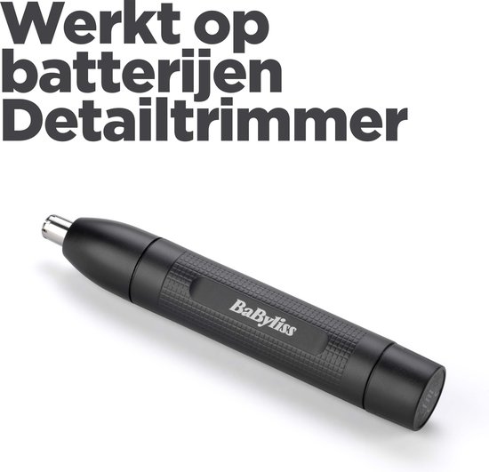 BaByliss Neus- en Oortrimmer E650E - Precisie neustrimmer - Incl. AA Batterij - Afspoelbare kop