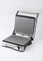 Bol.com Royal Swiss ® Contactgrill XL - Anti-aanbaklaag - 1800W - Paninigrill - RVS - Tosti apparaat - 180⁰ te openen aanbieding