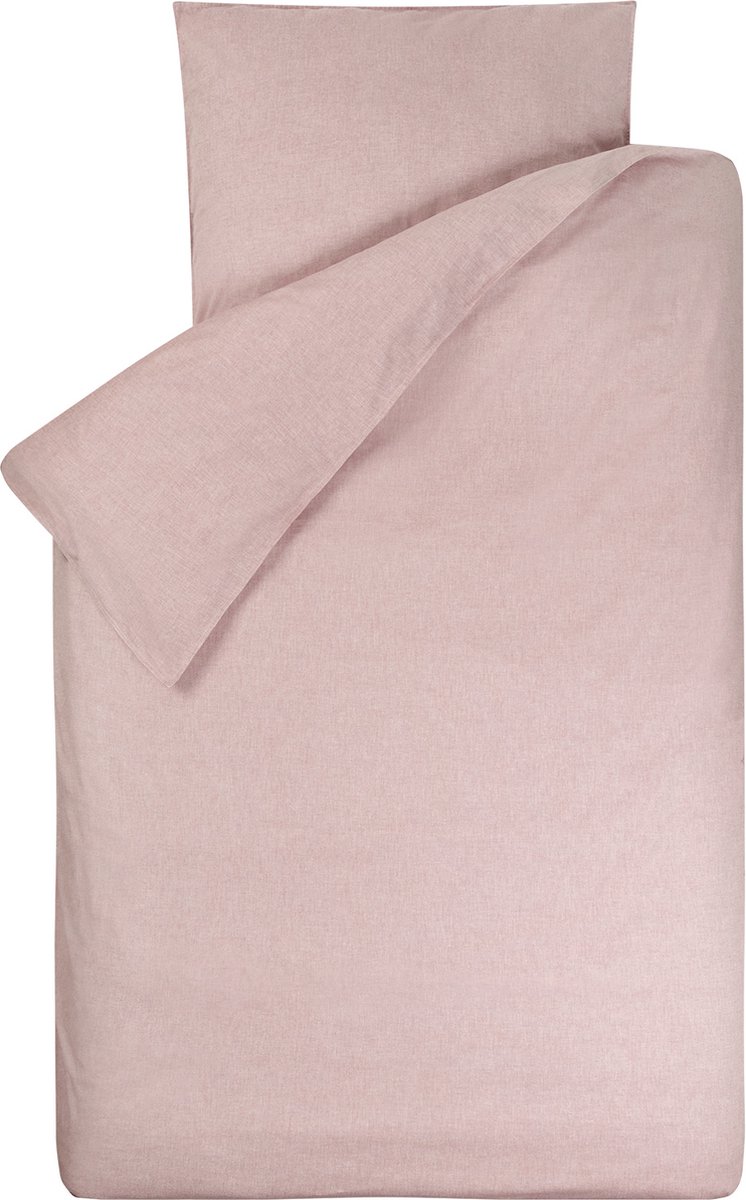 BINK Bedding Dekbedovertrek Bo Peach junior 120 x 150 cm - kussensloop 60 x 70 cm