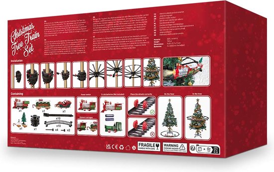 Hoe leuk is dit treintje dat rondjes rijdt in je kerstboom?! Kan
