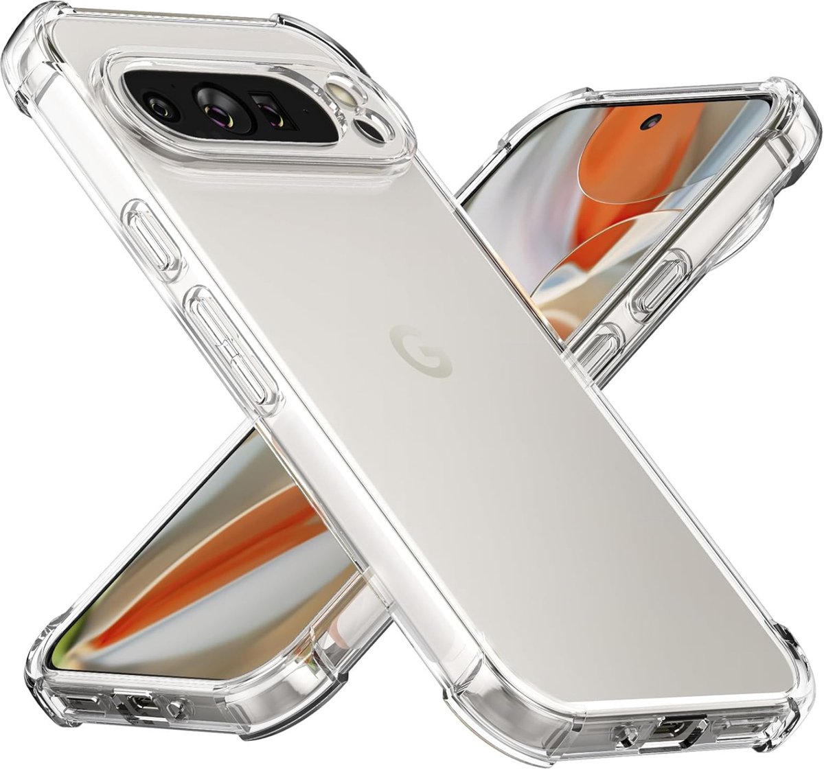 Hoesje voor Googe Pixel 9 Pro XL backcover Shockproof siliconen Transparant