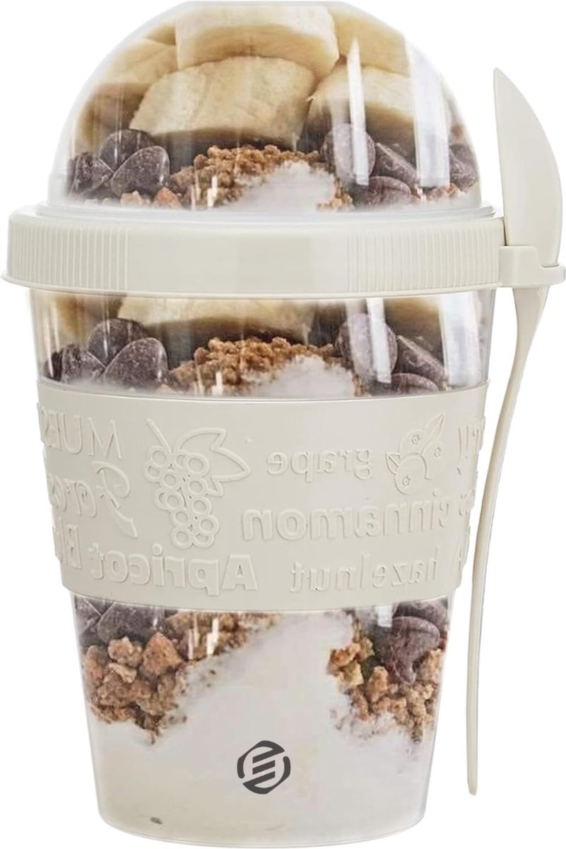 Equivera Overnight Oats Potjes - Muesli Beker - Mason Jar - Havermout - Set - Must have voor jouw ontbijt