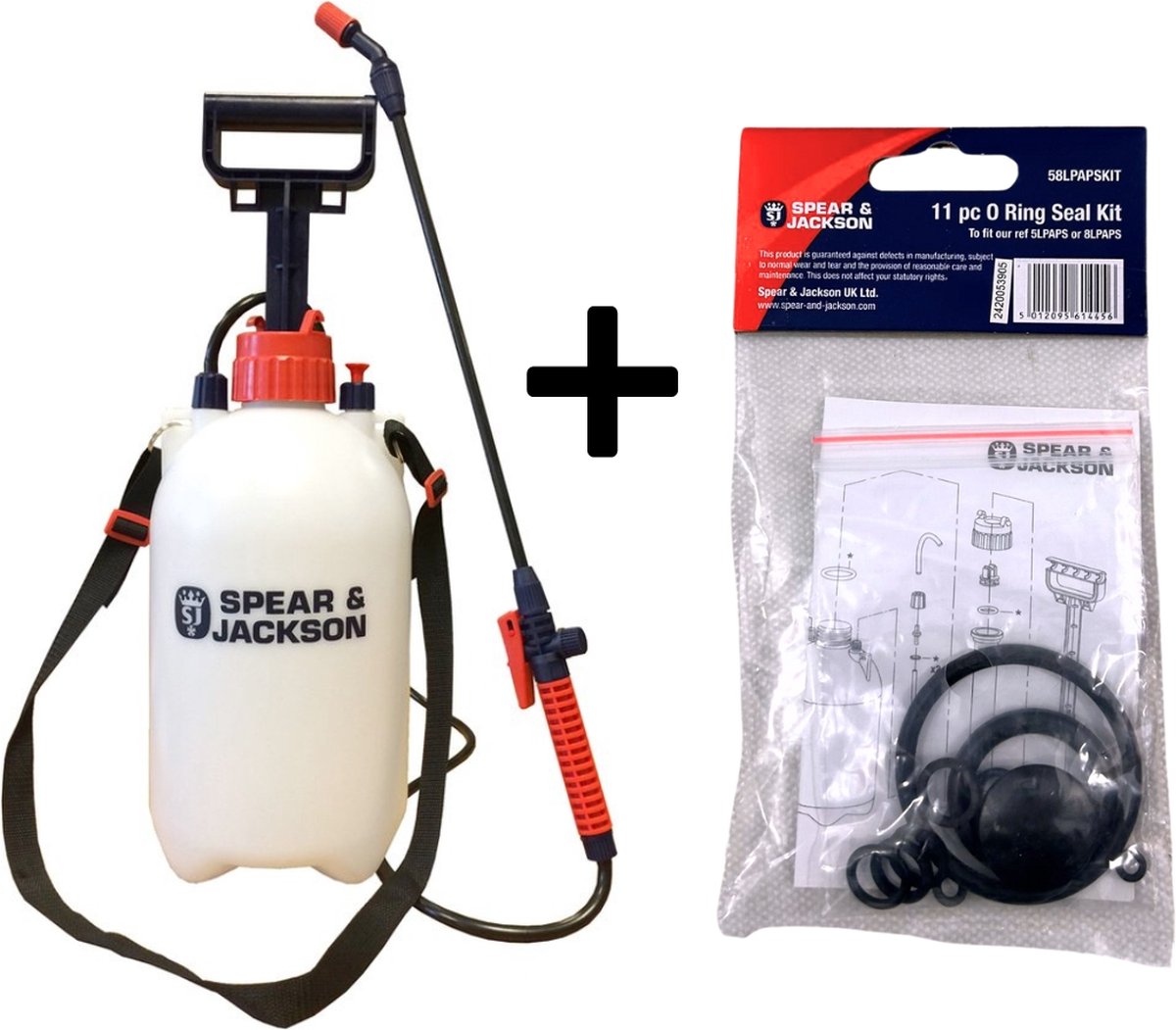 Spear & Jackson Drukspuit 5 Liter Met Ringen - Druksproeier - Onkruidverdelger - Sproeier - Drukspuiten - drukspuit zuurbestendig - drukspuit zuur