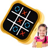 Igoods TicTacToe Game - Tic Tac Toe - Trois à la suite - Jeu de mémoire - 2-en1 - jeu pour enfants - Numérique - Jeu Éducatif - Jeu de réflexion - Jaune