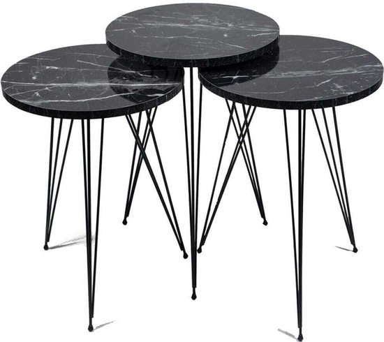 SEVVA Home Marmerlook Bijzettafels Macy Aanbieding ⏰ | Voord