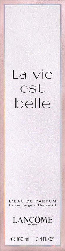 Lancôme La Vie est Belle navulverpakking met glinsterende details. EAU DE PARFUM, 100 ml.
