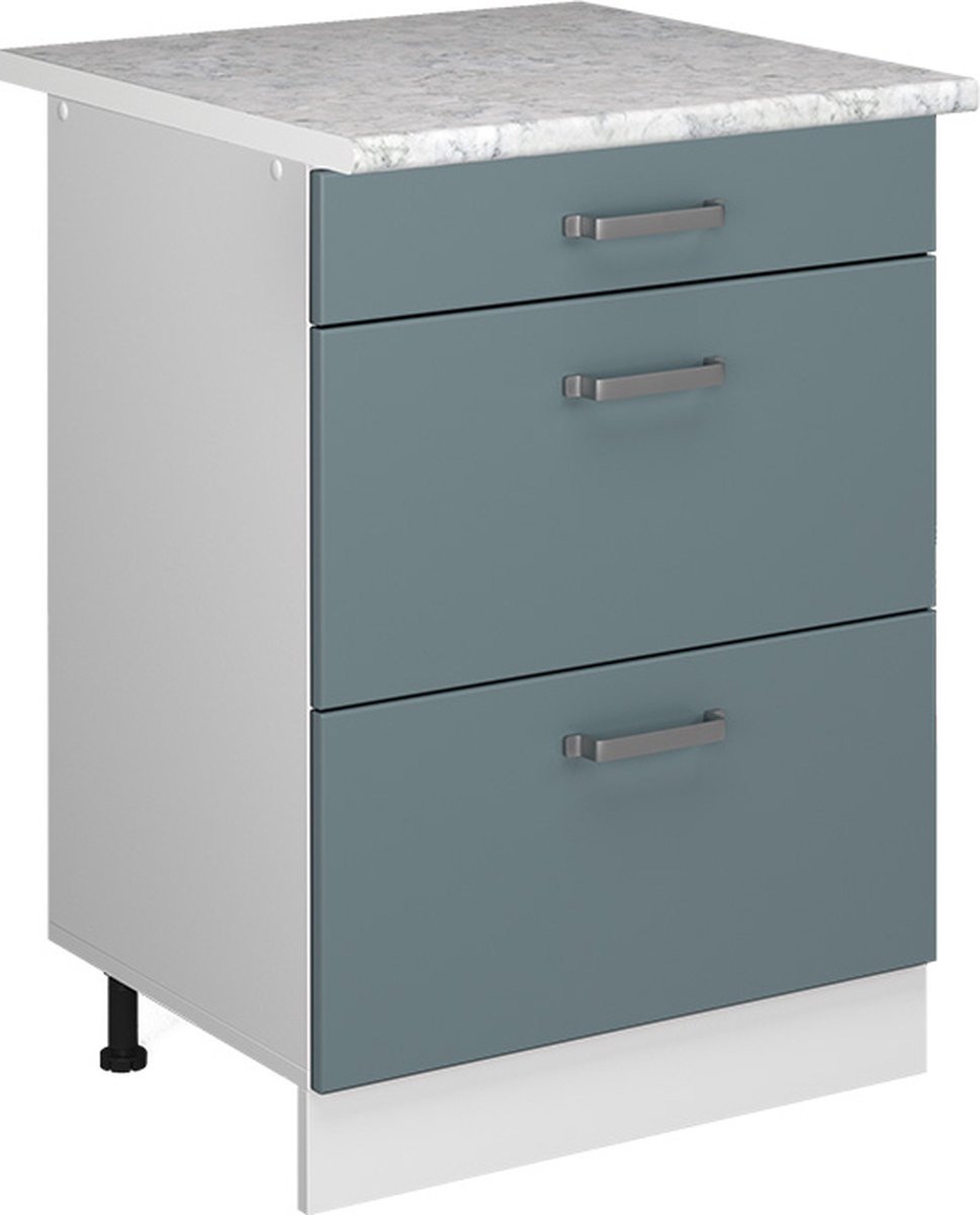 Vicco R-Line Universele onderkast – 60 cm met laden Blauw-grijs