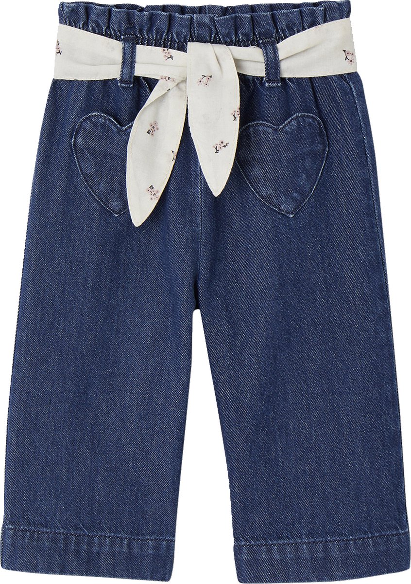 Vertbaudet Wijde babyjeans met knoopriem
