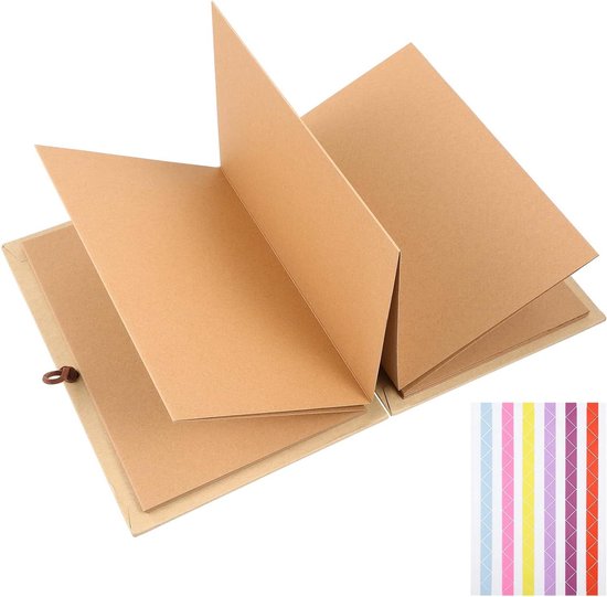 Album Photo Kraft Accordéon LUOEM - 36 Pages Blanches - DIY Scrapbooking - Cadeau Souvenir