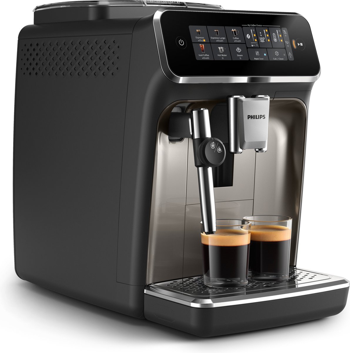 Afbeelding 3 van Philips 3300 Series EP3326/90 - Espressomachine - 4 Soorten Koffie + Heet Water - Zwart / Chroom - + AquaClean Filter