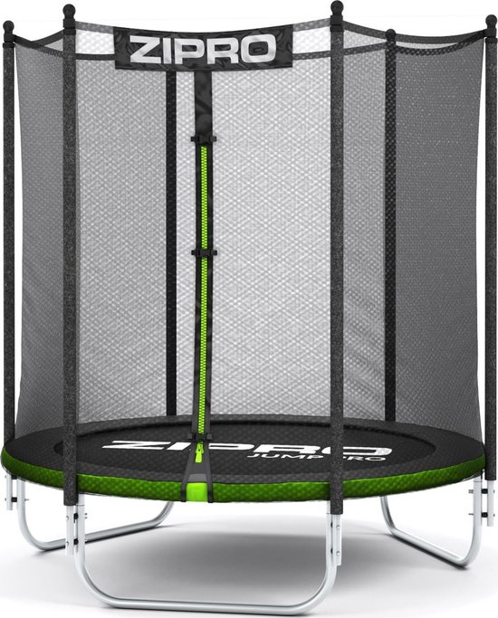 Zipro® Jump Pro OUT Kids Tuintrampoline 4FT 127cm met extern mesh - Trampoline Voor Buiten - Afsluitbaar Veiligheidsnet - UV-bestendig vervangend net - max. belasting tot 50 kg - Corrosiebestendig - Snelle en eenvoudige montage