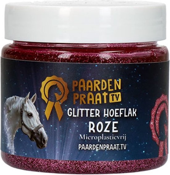 Paardenpraat Hoeflak – Paarden – Gelakte hoeven – Veelzijdig gebruik – Hydraterend en Verzorgend – Stralend – Makkelijk Aanbrengen en Verwijderen - Inclusief Kwast - 150 ml - Roze