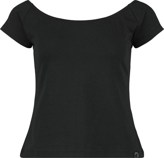 Black Premium by EMP zwart T-shirt met boothals - Dames - L