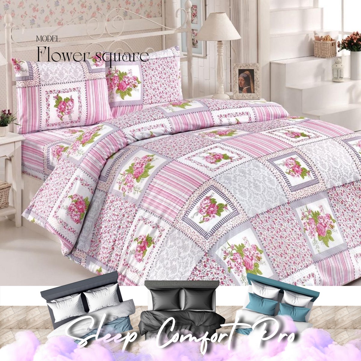 Maxenza Sleep Comfort Pro - Comfortabel Dekbedovertrek voor Twee Personen met Kussenslopen 220 x 200 cm