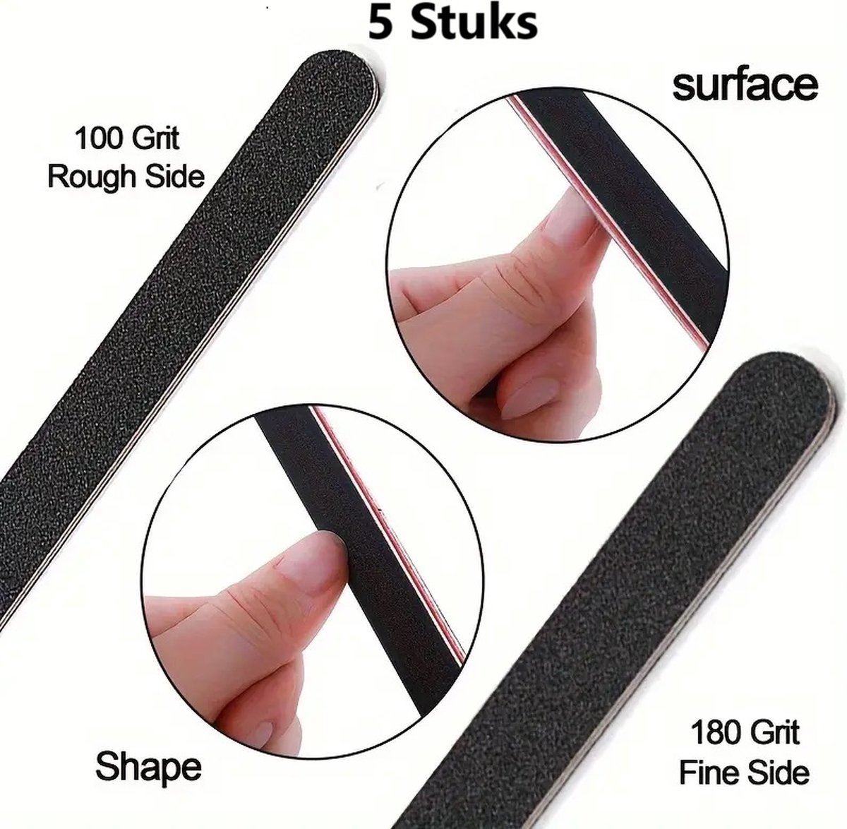 Goedkoopste 5x Boomerang Vijlen 100/180 Grit I Gebogen Nagelbuffer I Nagelvijl I Polijstblok I Polijstblok Nagels I Bufferblock I Nail buffer I 17 x 2 Cm I Zwart